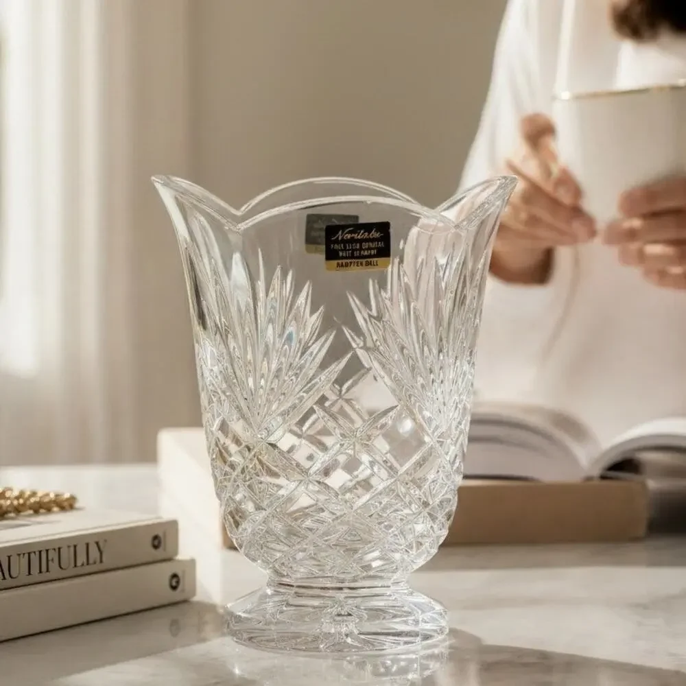 Vintage 1970s - 1980s Noritake Hampton Hall Full Lead Crystal Vase West Germany